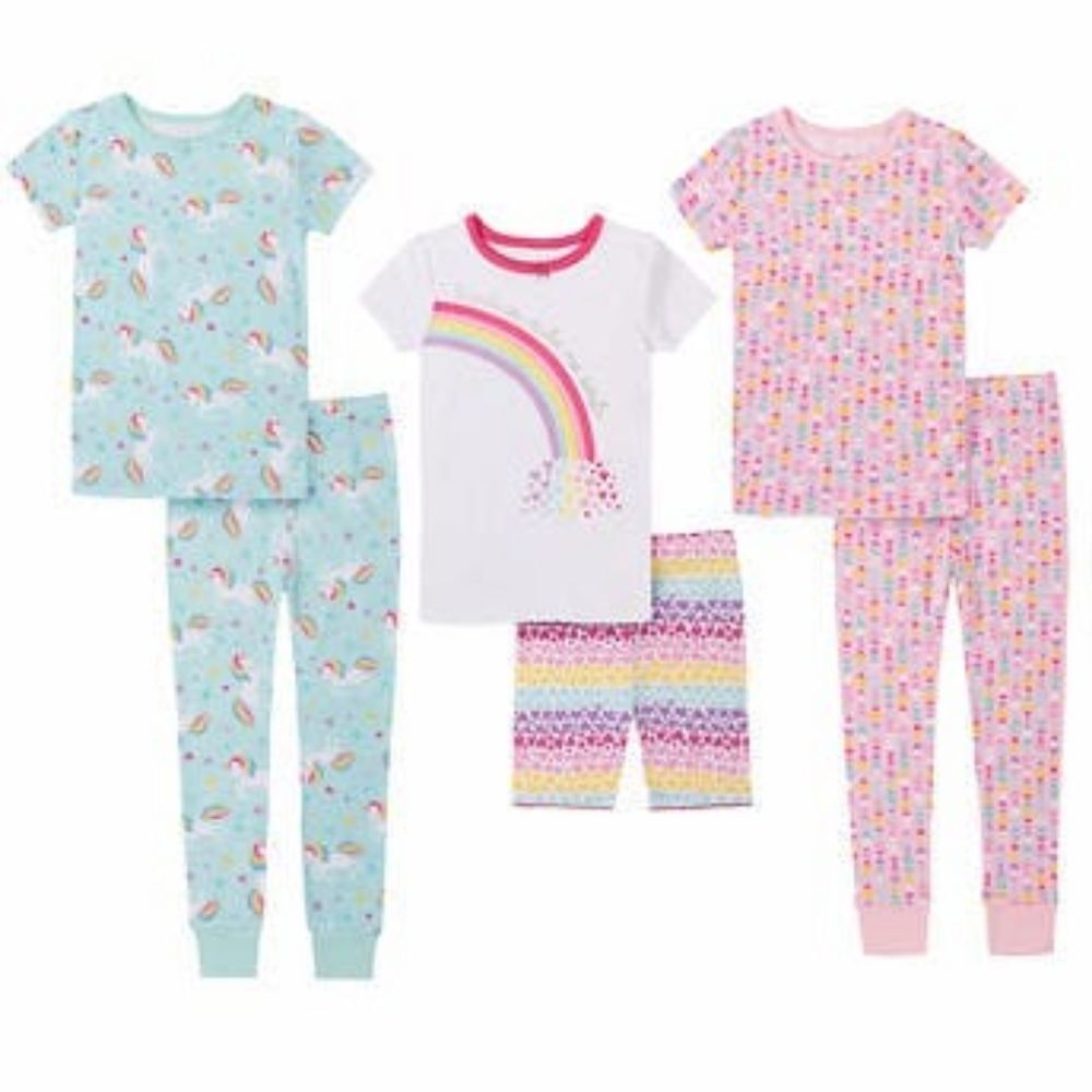 Kids Headquarters Kids' 6-piece Cotton PJ Set